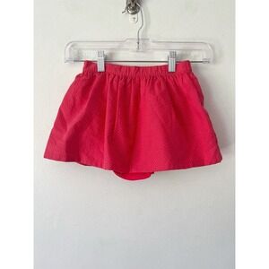 NWT Gymboree Pink Pull On Cotton White Polka Dot Lined Skirt Sz 3T